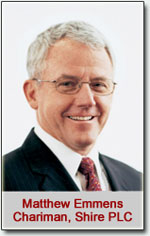 Matthew Emmens, Shire PLC